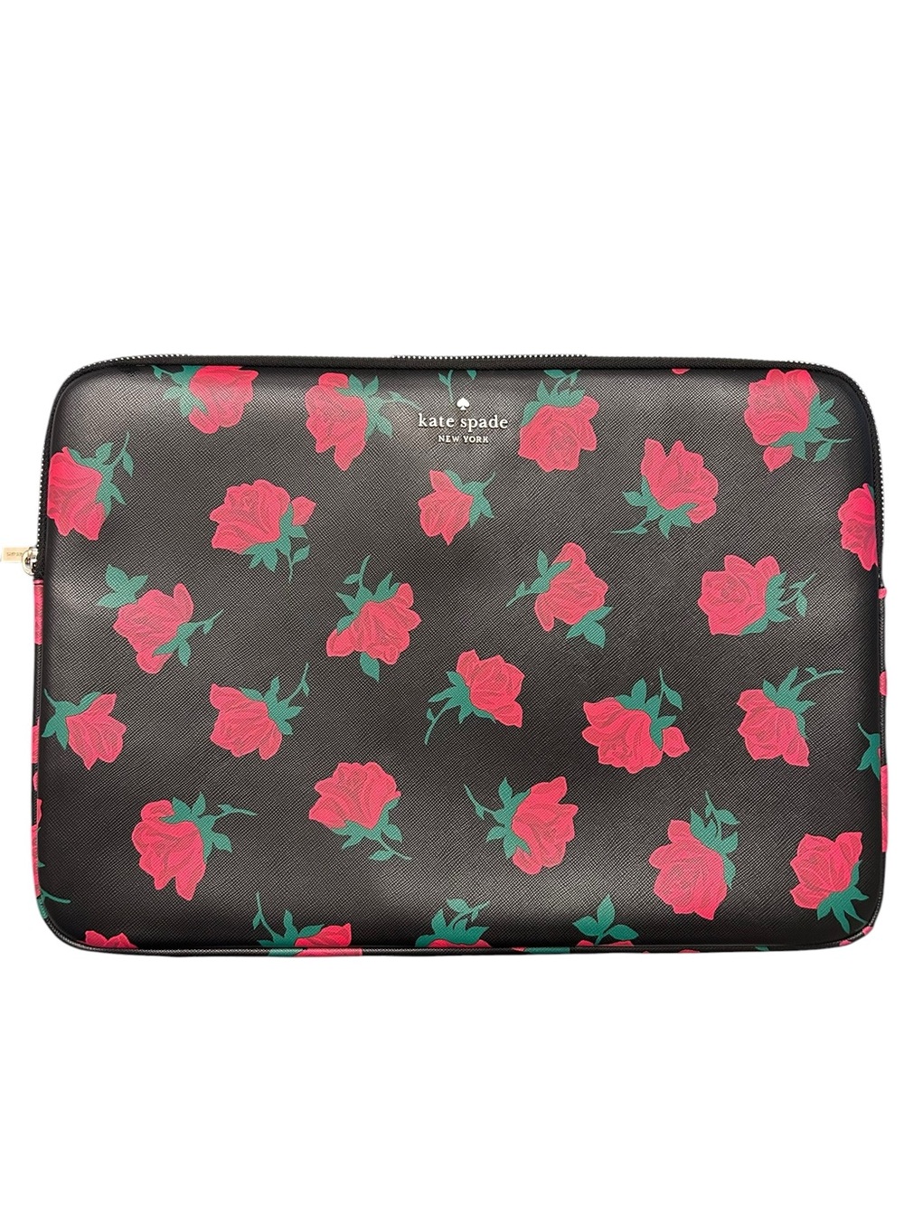 Kate Spade Madison Rose Toss Floral Laptop Sleeve Case Black